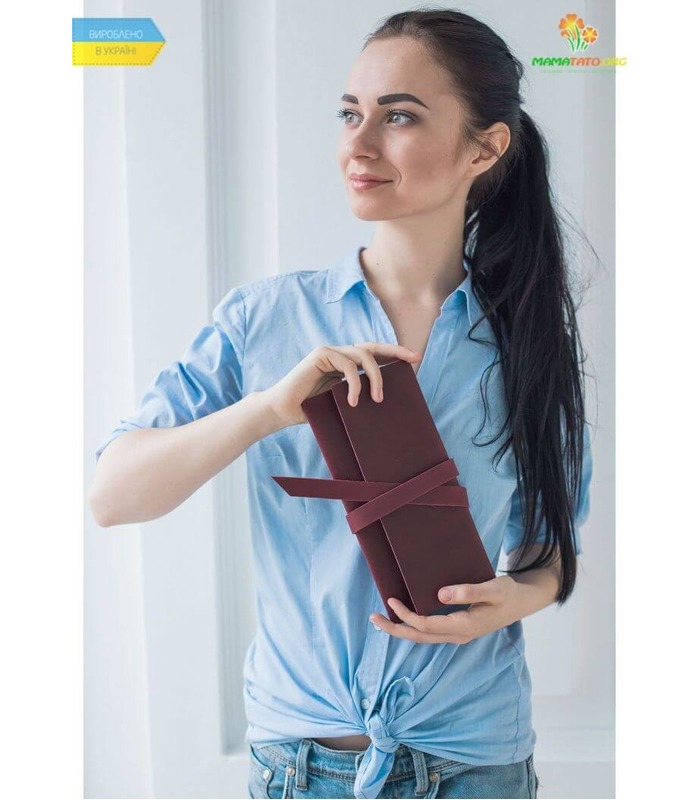 Тревел-кейс Voyager 1.0 Виноград (кожа CRAZY HORSE) ᗍ произведено в Украине, ручная работа