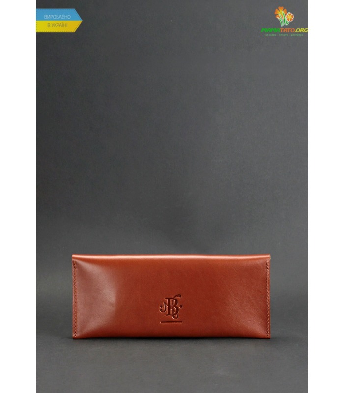 Шкіряний клатч-конверт Коньяк ᐉ Натуральная шкіра, ручна якісна робота