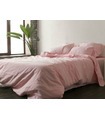 Комплект постельного белья Розовый №1402 ᗍ Лен ※ Украина, натуральная ткань