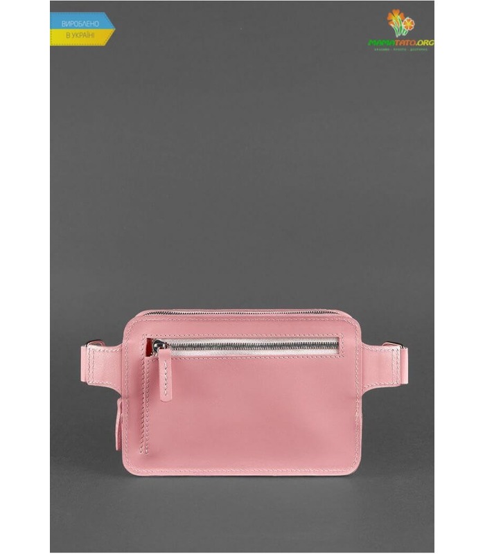 Кожаная сумка на пояс DropBag mini PN Розовый Персик ᐉ Украины, HandMade, натуральная кожа