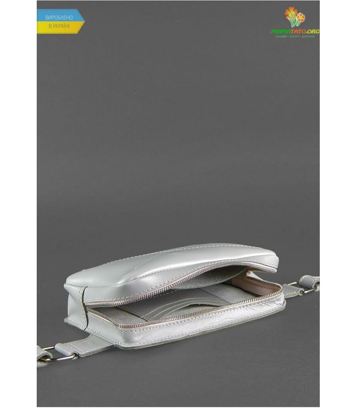 Кожаная сумка на пояс DropBag mini GR Серая ᐉ Украины, HandMade, натуральная кожа