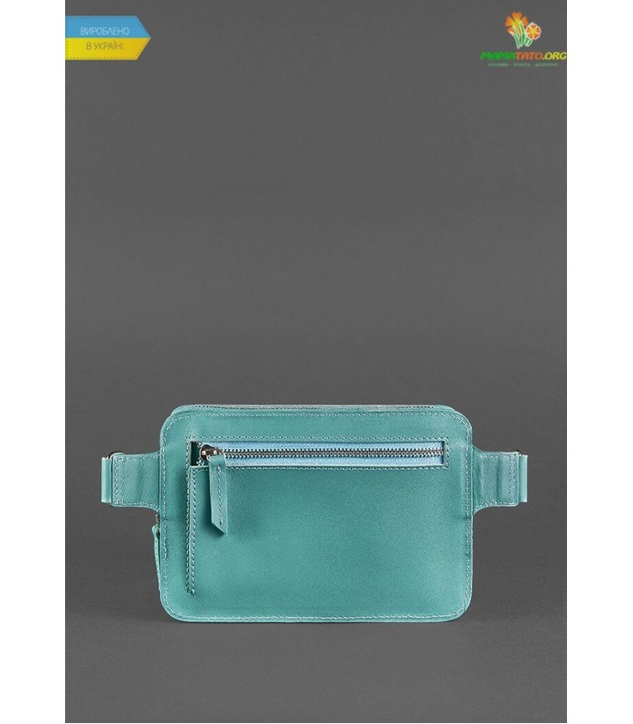 Шкіряна сумка на пояс DropBag mini TF Бірюзова ᐉ Україна, HandMade, натуральна шкіра