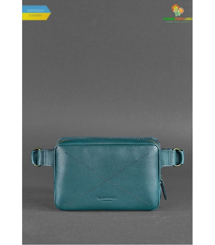 Шкіряна сумка на пояс DropBag mini ML Зелена ᐉ Україна, HandMade, натуральна шкіра