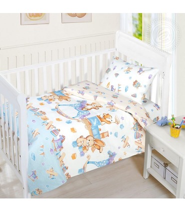 Комплект дитячої постільної білизни "Дитинство" ᐉ бязь ДЕСТ (ГОСТ), Україна, 100% бавовна