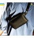 Шкіряна сумка на пояс DropBag mini BK Чорна ᐉ Україна, HandMade, натуральна шкіра
