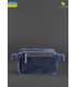 Кожаная сумка на пояс DropBag mini NN Синяя ᐉ Украины, HandMade, натуральная кожа