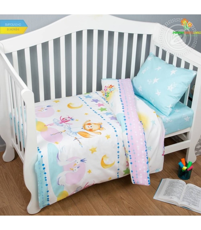 Комплект детского постельного белья "Акварельки" ᐉ Поплин, произведено в Украине