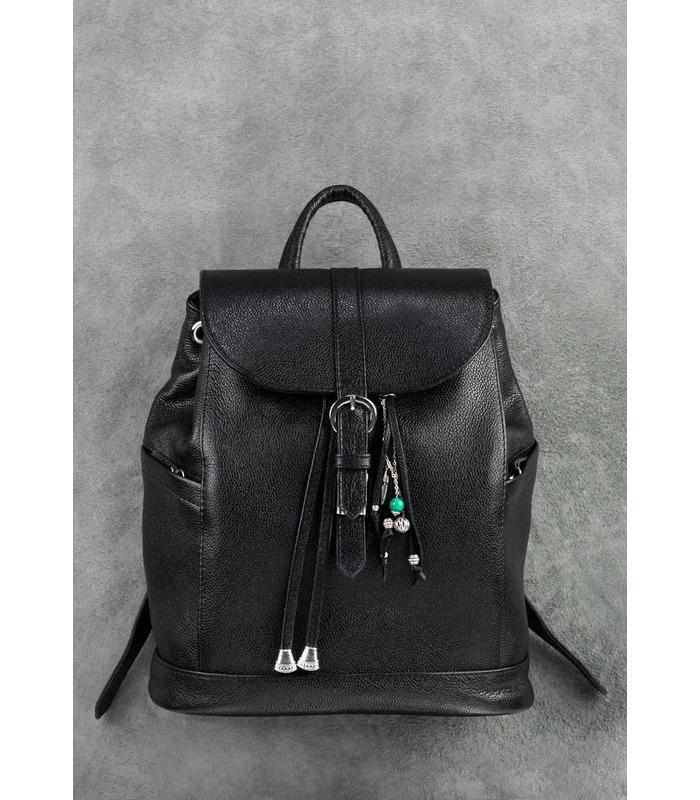 Шкіряний рюкзак Олсен (Барбі, Онікс).
