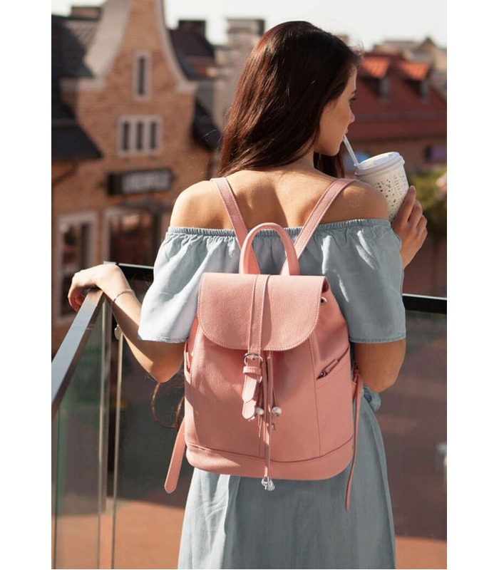 Кожаный рюкзак Олсен Барби