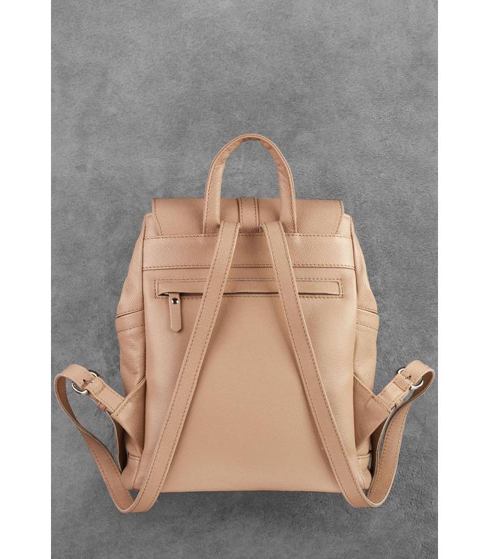 Кожаный рюкзак Олсен (Крем-брюле, Рубин).