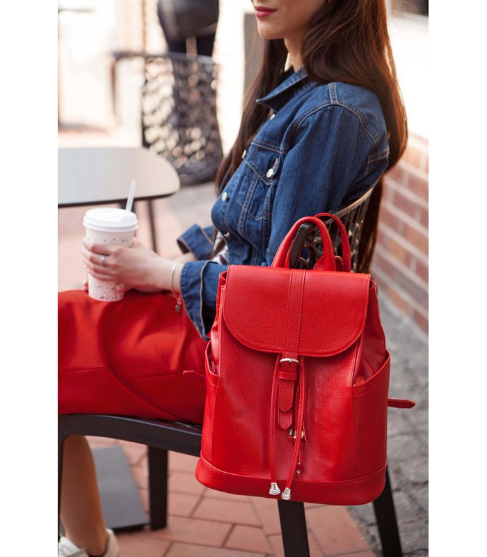 Купить ᐉ кожаный рюкзак Олсен Рубин женский, бесплатная доставка