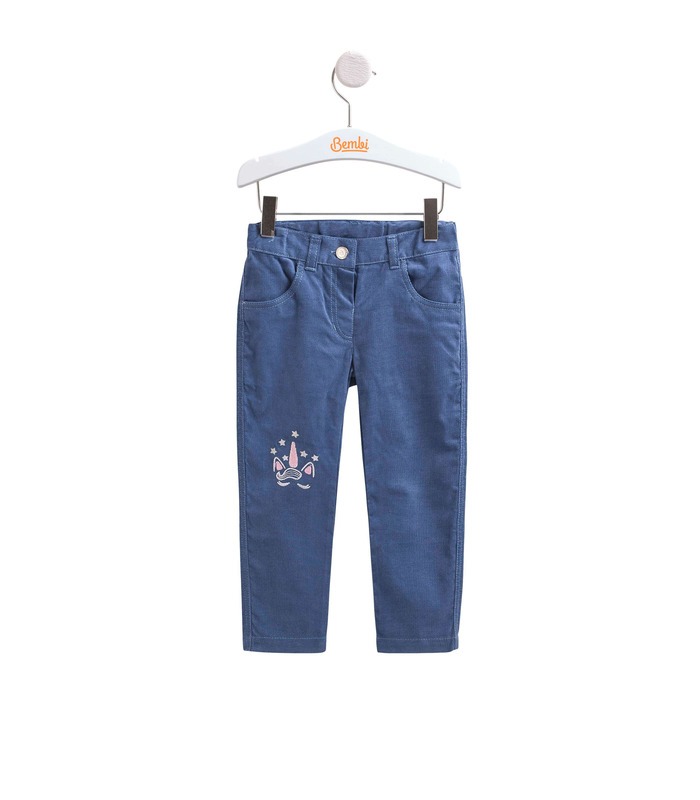 Штаны "Маша" ШР563 TS ➤ синие вельветовые штаны для девочек
