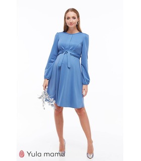 Платье Шанте BB ➤ голубое платье-колокольчик беременным и кормящим