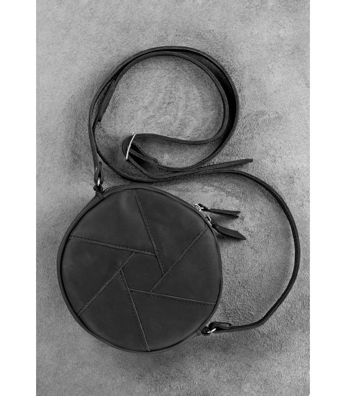 Жіноча шкіряна сумка Бон-бон BL ᐉ Графіт, натуральна шкіра, Україна