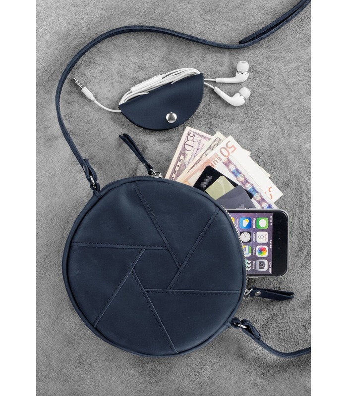 Женская кожаная сумка Бон-бон BU ᐉ Ночное небо, натуральная кожа, Украина