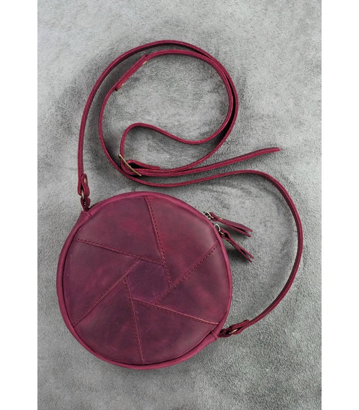 Жіноча шкіряна сумка Бон-бон VN ᐉ Виноград, натуральна шкіра, Україна