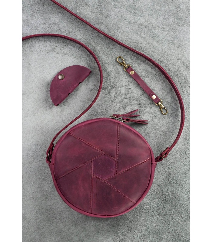 Жіноча шкіряна сумка Бон-бон VN ᐉ Виноград, натуральна шкіра, Україна