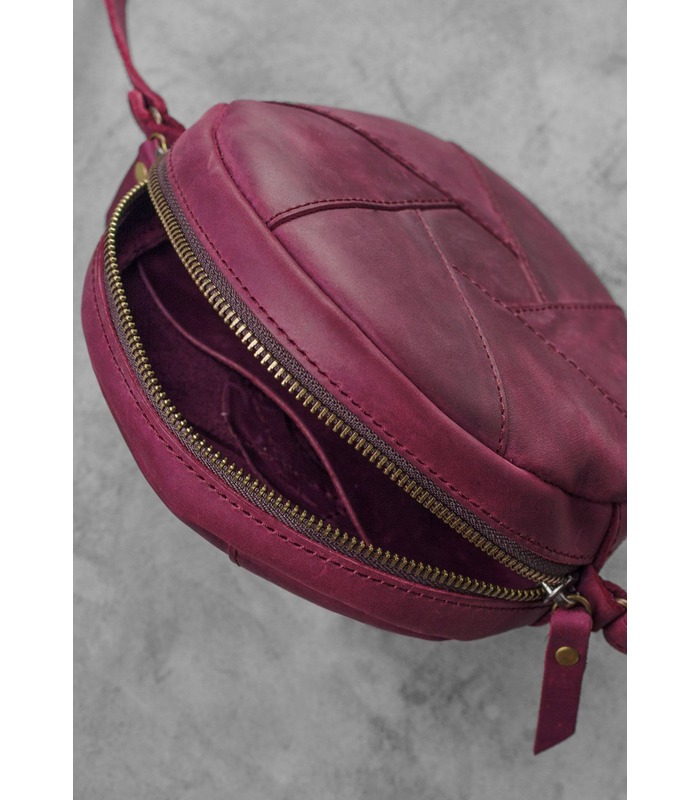 Жіноча шкіряна сумка Бон-бон VN ᐉ Виноград, натуральна шкіра, Україна