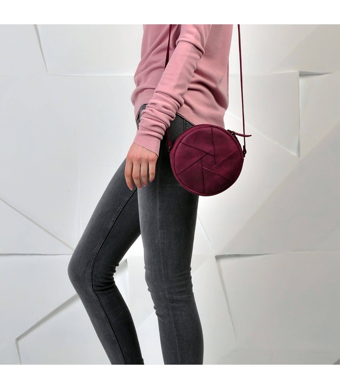 Женская кожаная сумка Бон-бон VN ᐉ Виноград, натуральная кожа, Украина