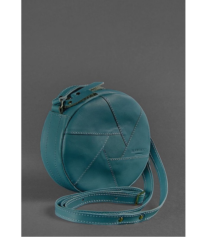 Женская кожаная сумка Бон-бон ML ᐉ Малахит, натуральная кожа, Украина