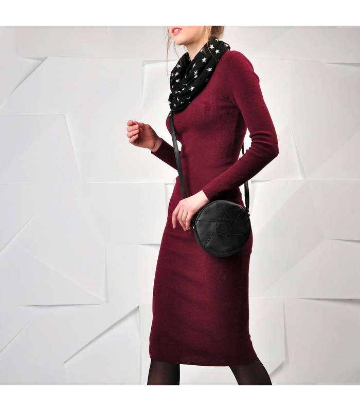 Женская кожаная сумка Бон-бон Crazy Horse BK ᐉ Графит, натуральная кожа, Украина