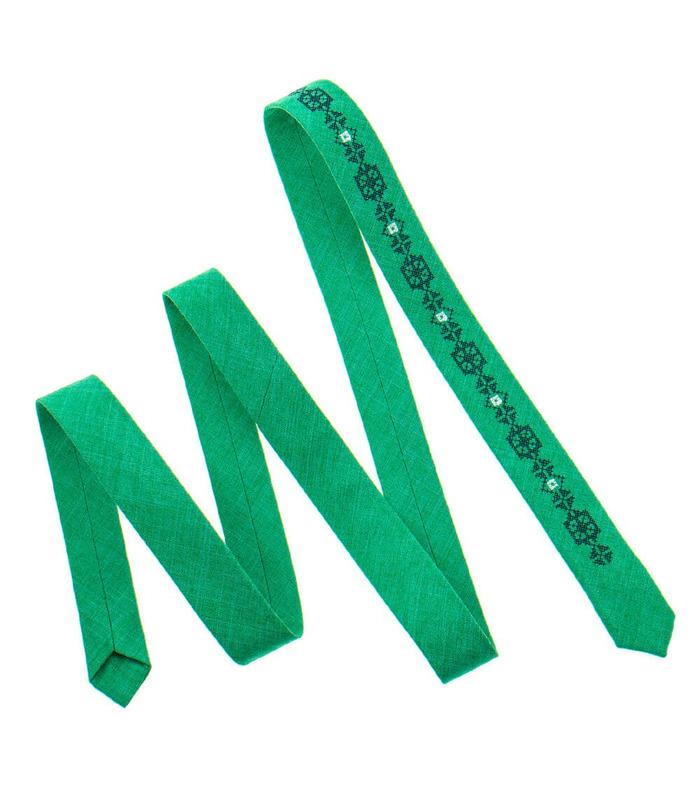 Вышитый тонкий галстук 834