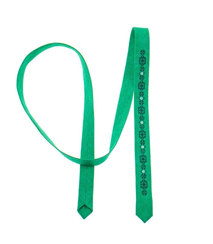 Вишита тонка краватка 834