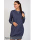 Платье Сава Теплое BB ➤ теплое синее платье беременным и кормящим