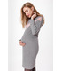 Платье Бландо GR ➤ теплое серое платье беременным и кормящим