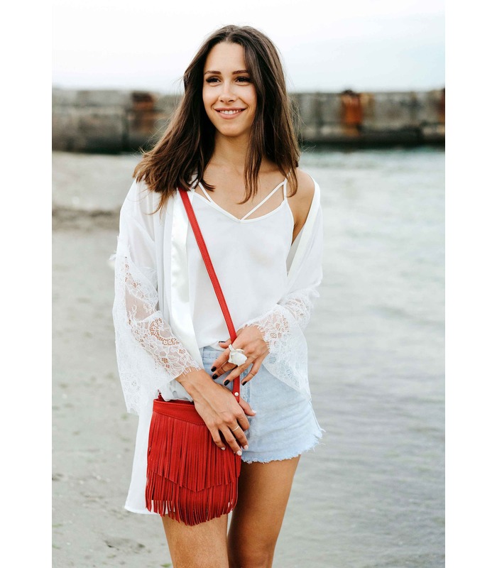 Жіноча сумка міні-кроссбоді Fleco RD ᐉ натуральна шкіра, Україна