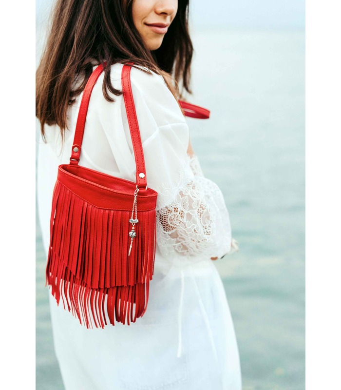 Жіноча сумка міні-кроссбоді Fleco RD ᐉ натуральна шкіра, Україна