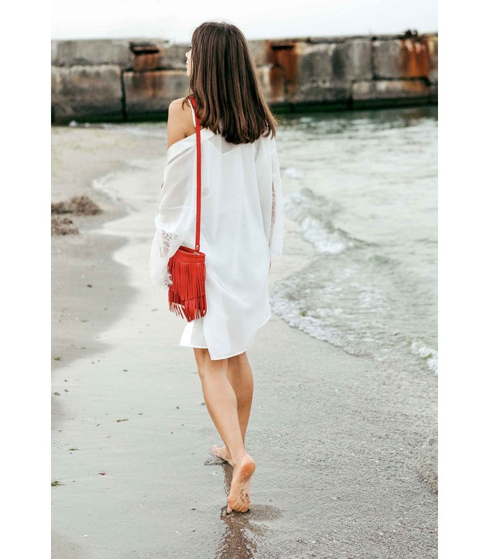 Жіноча сумка міні-кроссбоді Fleco RD ᐉ натуральна шкіра, Україна