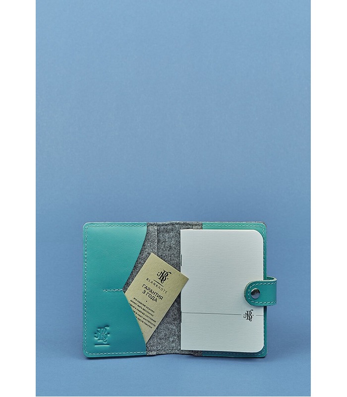 Фетрова обкладинка для паспорту 3.0 TF ᐉ Україна, натуральна шкіра, еко-фетр