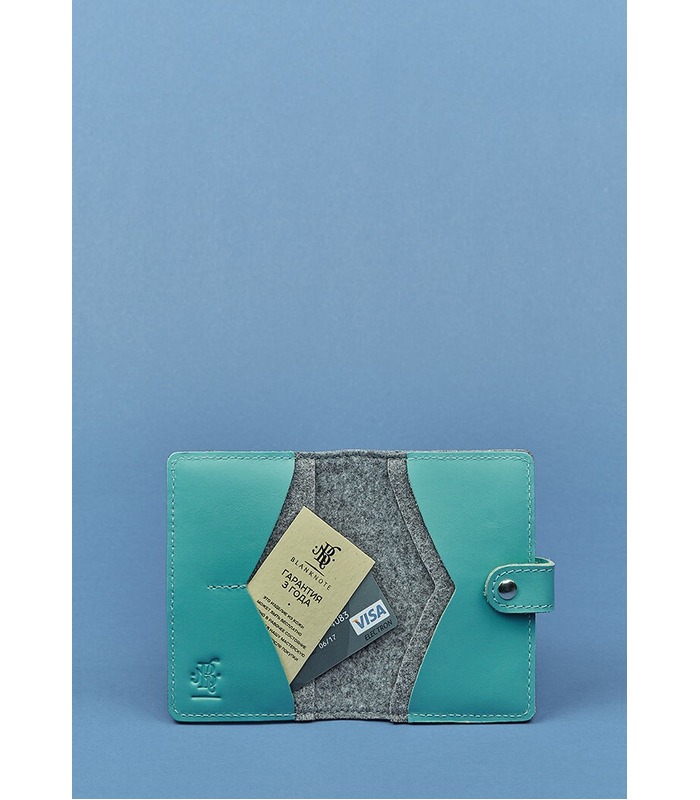 Фетровая обложка для паспорта 3.0 TF ᐉ Украина, натуральная кожа, эко-фетр