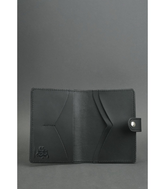 Кожаная обложка для паспорта 3.0 Графит ᐉ Украина, натуральная кожа