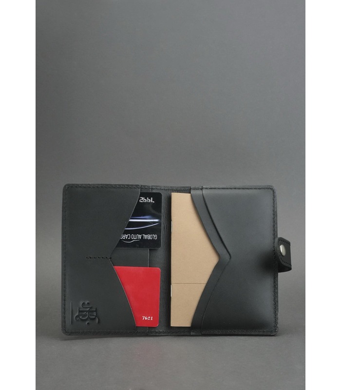 Шкіряна обкладинка для паспорту 3.0 Графіт ᐉ Україна, натуральна шкіра