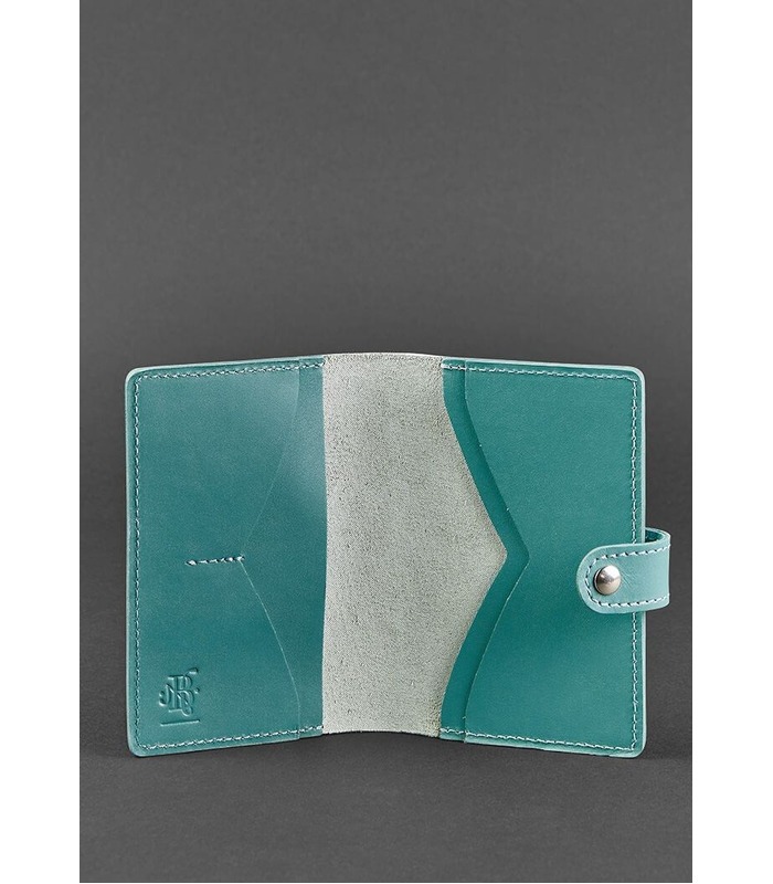 Шкіряна обкладинка для паспорту 3.0 Тіффані ᐉ Україна, натуральна шкіра