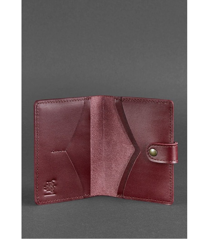 Шкіряна обкладинка для паспорту 3.0 Виноград ᐉ Україна, натуральна шкіра