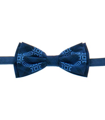 Мужская вышитая бабочка 921 из костюмной ткани ᐉ Синего цвета ※ Украина