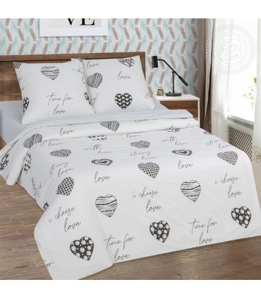 Комплект постельного белья "Про любовь" ᐉ поплин ※ Украина, доступная цена