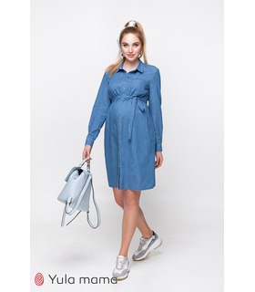 Платье Веро BB ➤ джинсовое платье-рубашка беременным и кормящим