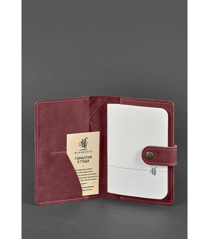 Шкіряна обкладинка для паспорту 3.0 Інді VN ᐉ Україна, натуральна шкіра