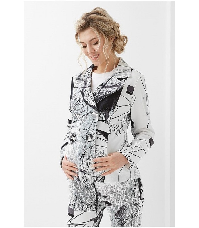 Жакет Чеві ➤ чорно-білий жакет для вагітних