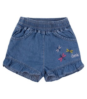 Шорти Літо ШР597 ➤ джинсові дитячі шорти з рюшами