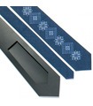 Галстук ᐉ Вышитый галстук синего цвета 726, костюмная ткань ※ Украина