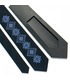 Галстук ᐉ Вышитый галстук темно-синего цвета 727, костюмная ткань ※ Украина
