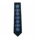 Краватка ᐉ Вишита краватка темно-синього кольору 727, костюмна тканина ※ Україна