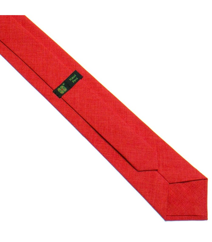Галстук ᐉ Вышитый галстук красного цвета 736, костюмная ткань ※ Украина