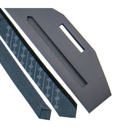 Галстук ᐉ Вышитый галстук темно-серого цвета 842, костюмная ткань ※ Украина