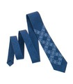 Галстук ᐉ Вышитый галстук темно-синего цвета 845, костюмная ткань ※ Украина
